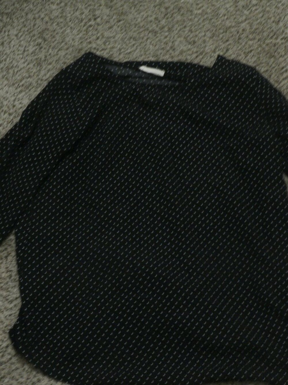 Les Amis Black Polka Dot Blouse Small Tie Sleeve